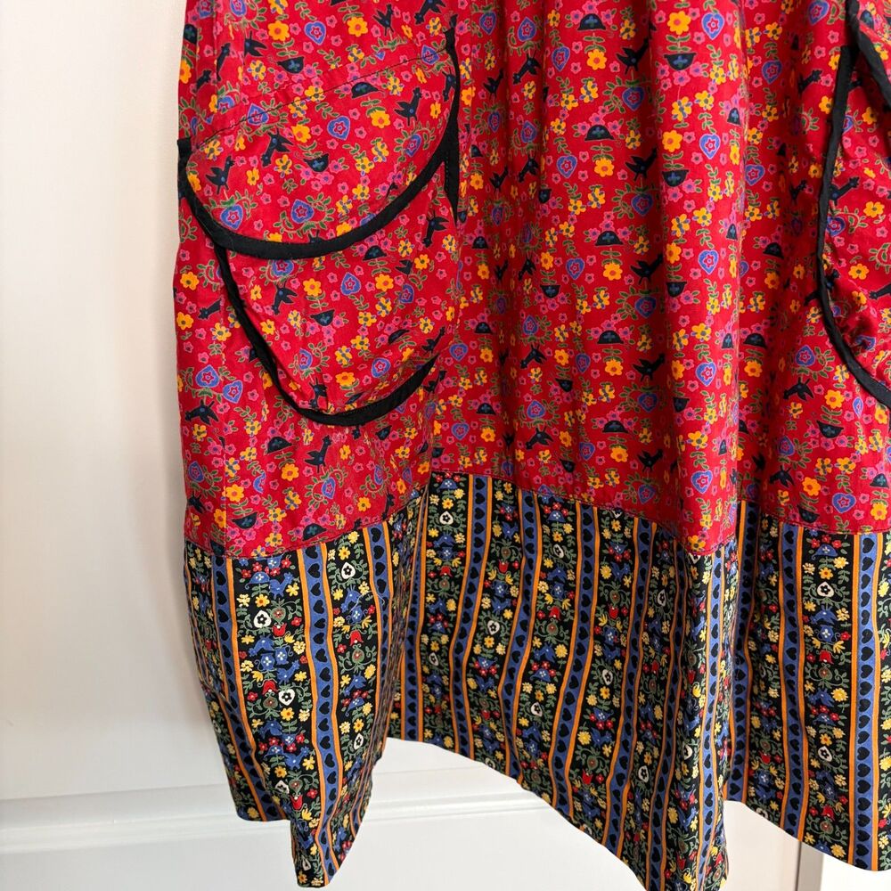 H&M Red Ditsy Floral Cottagecore Sundress | 100% Cotton | Pockets | EU Size 38 - Picture 11 of 12